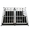 Double Doors Pet Car Transport Cage Aluminium Puppy Travel Crate Box Trapezoidal Kennel Dog Cat Carrier Cage