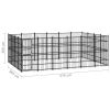 Outdoor Dog Kennel Steel 238.1 ft²