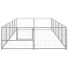 Dog Kennel Silver 107.6 ft² Steel