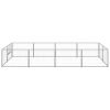 Dog Kennel Silver 86.1 ft² Steel