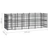 Outdoor Dog Kennel Steel 119 ft²