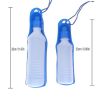 250/500ml Dog Water Bottle Feeder With Bowl Plastic Portable Water Bottle Pets Outdoor Travel Pet Drinking Water Feeder