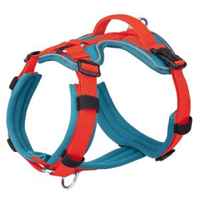 Breathable Reflective Explosion-proof Vest Dog Harness (Option: Blue Orange-M)