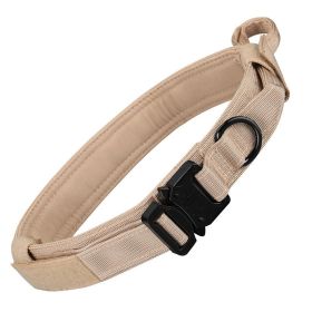 Fashion Personalized Tactical Dog Collar (Option: Khaki-L)