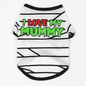 Cartoon Printed Dog T-shirt (Option: Mummy-S)