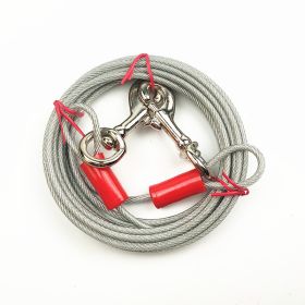 Double Hook Wire Rope Dog Leash (Option: White Double Horse Iron Hook-5mm, 5m)