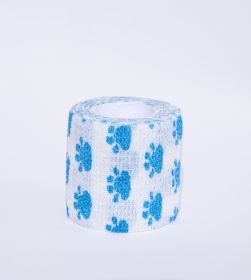 Printed Bandage Pet Out Anti-dirty Adhesive Bandage Non-woven Elastic Bandage (Option: White Footprints-50X45MM)