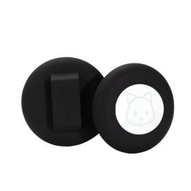 Silicone Tracker Pet Collar Anti-lost Locator Protective Shell (Option: Black 2pc-S)