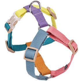 Fresh Six-color H-shaped PET's Chest-back (Option: Pink Blue-XL)