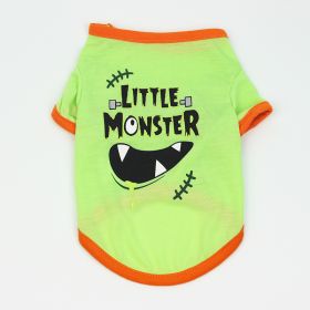 Cartoon Printed Dog T-shirt (Option: Big Mouth Monster-L)