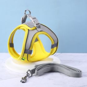 Pet Supplies Cat Pulling Rope Vest Pulling Leash (Option: Yellow-L)